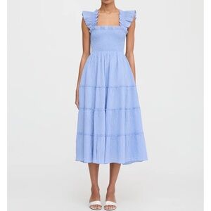 Hill House Ellie Nap Dress Metallic Light Blue
